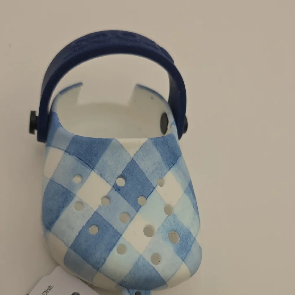 Bath & Body Works Crocs PocketBac Holder in Blue Gingham
